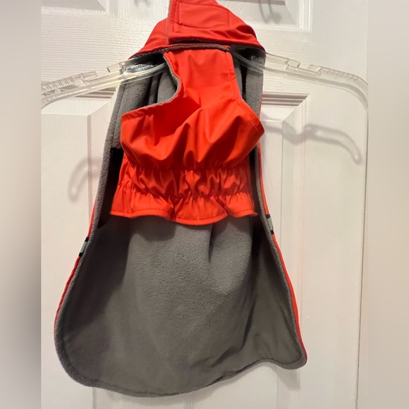 Berkshire Reflective Orange Fleece Lined Polartec Dog Rain Jacket Size M - Picture 8 of 12